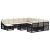 vidaXL Tuinbankenset 13 st Zwart poly rattan