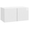 vidaXL Wandbeugel TV-kast 59,5 x 31 x 30 cm Hoogglans Wit Bewerkt hout
