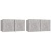 vidaXL Tv-hangmeubelen 2 st 60x30x30 cm betongrijs