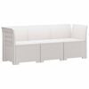 vidaXL 3-Zits Tuin Sofa Rattan Look PP Wit