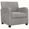 vidaXL Fauteuil Lichtgrijs fluweel