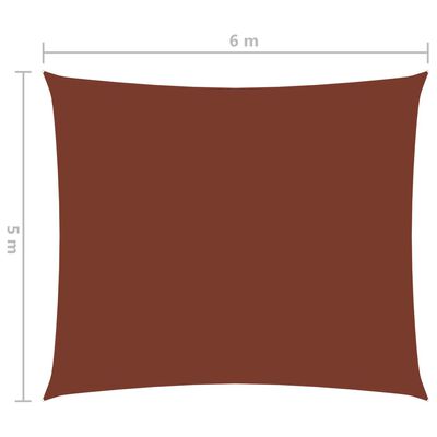 vidaXL Zonnescherm rechthoekig 5x6 m oxford stof terracottakleurig