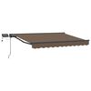 vidaXL Handmatige Luifelhouder met LED's Taupe 2,5 x 2 m