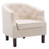 vidaXL Fauteuil stof beige