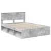 vidaXL Bedframe met hoofdeinde Beton 140 x 190 cm Massief grenenhout