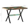 vidaXL Eettafel 120x60x76 cm massief gerecycled hout