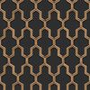 DUTCH WALLCOVERINGS Behang Geometric zwart en goudkleurig