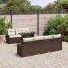 vidaXL Tuin Sofa Set met kussen met opslag 8 pcs Bruin Poly Rattan