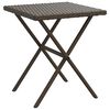 vidaXL Ligstoelen 2 st met tafel poly rattan bruin