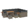 vidaXL Tuinbankenset 14 st 10-Aantal zitplaatsen Grijs poly rattan