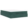 vidaXL Bedframe met matras met matras 2 pcs Groen Fluweel