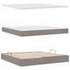 vidaXL Opslag bed met matras met matras Taupe 200 x 200 cm Polyester