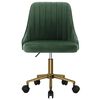 vidaXL Eetkamerstoel draaibaar fluweel donkergroen