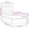vidaXL Boxspring met matras en LED stof donkerbruin 80x200 cm