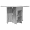 vidaXL Eettafel 115 x 70 x 75 cm Bewerkt hout Grijs Sonoma Rechthoekig