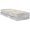 vidaXL Bedframe met lade Beton Grijs 75 x 190 cm Geconstrueerd hout