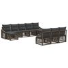 vidaXL Tuinbankenset 10 st Grijs poly rattan