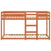 vidaXL Stapelbed massief grenenhout wasbruin 90x190 cm