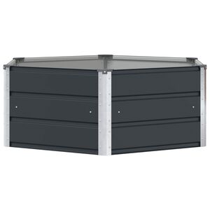 vidaXL Plantenbak Antraciet 129 x 129 x 45 cm Staal