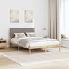 vidaXL Bedframe Bruin en taupe 140 x 200 cm Massief grenenhout