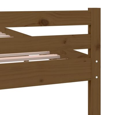 vidaXL Bedframe massief hout honingbruin 120x190 cm