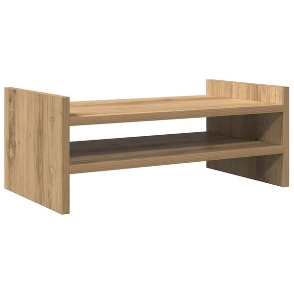 vidaXL Monitorstandaard 50x27x20 cm bewerkt hout artisanaal eikenkleur