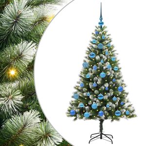 vidaXL Kunstmatige scharnierkerstboom met bedekte sneeuw 150 cm