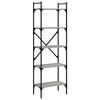 vidaXL Boekenkast 5-laags 56x31,5x174 cm bewerkt hout grijs sonoma