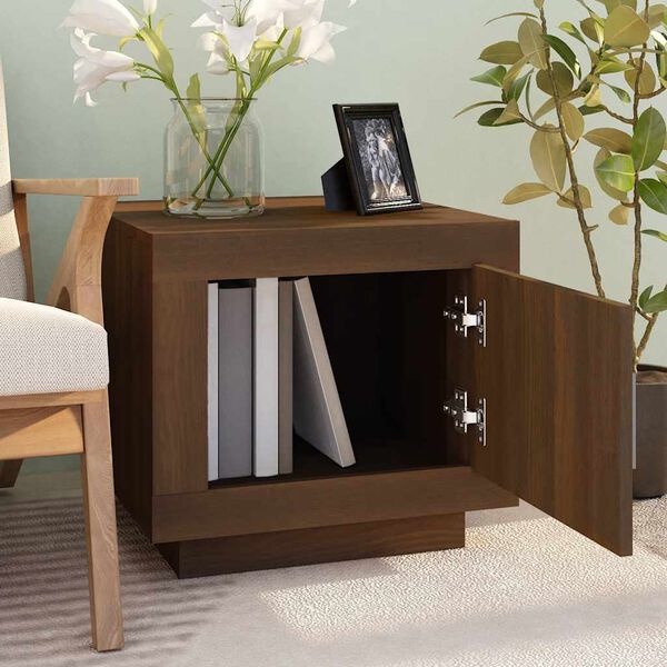 vidaXL Salontafel 51x50x45 cm bewerkt hout bruin eikenkleur