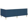 vidaXL Hoekbedframe met Matras Anders met hoofdeinde 2 pcs Blauw Stof