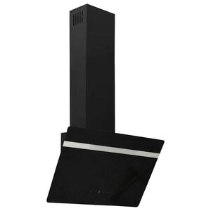 vidaXL Wandafzuigkap 60 cm staal en gehard glas zwart