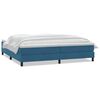 vidaXL Boxspring met matras fluweel donkerblauw 180x220 cm