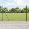 vidaXL Hek met Paal Grijs 1,4 x 10 m Staal en PVC