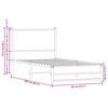 vidaXL Bedframe zonder matras metaal bruin eikenkleurig 90x200 cm