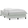 vidaXL Boxspring met matras fluweel lichtgrijs 120x210 cm