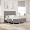 vidaXL Bedframe met hoofdeinde Taupe 140 x 190 cm Stof
