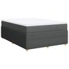 vidaXL Boxspring met matras stof donkergrijs 140x190 cm