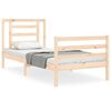vidaXL Bedframe met hoofdbord massief hout