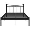 vidaXL Bedframe metaal zwart 120x200 cm