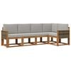 vidaXL Buiten bankenset 5 st Naturel en lichtgrijs Polyester