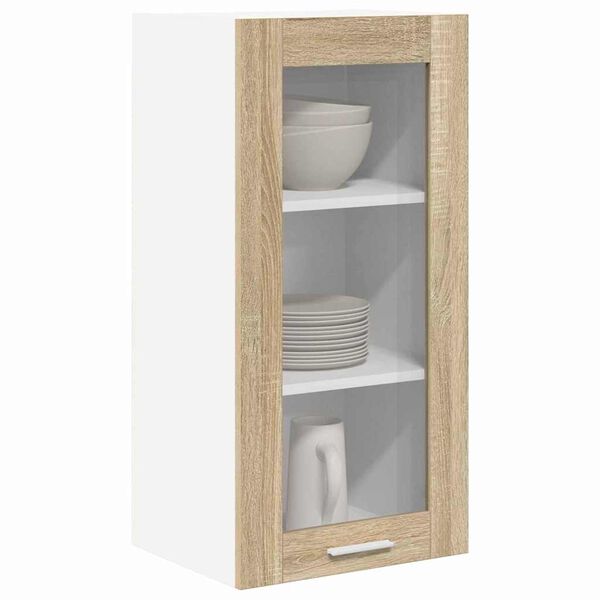 vidaXL Hangkast 2 pcs Sonoma Eiken 40 x 31 x 80 cm Bewerkt hout