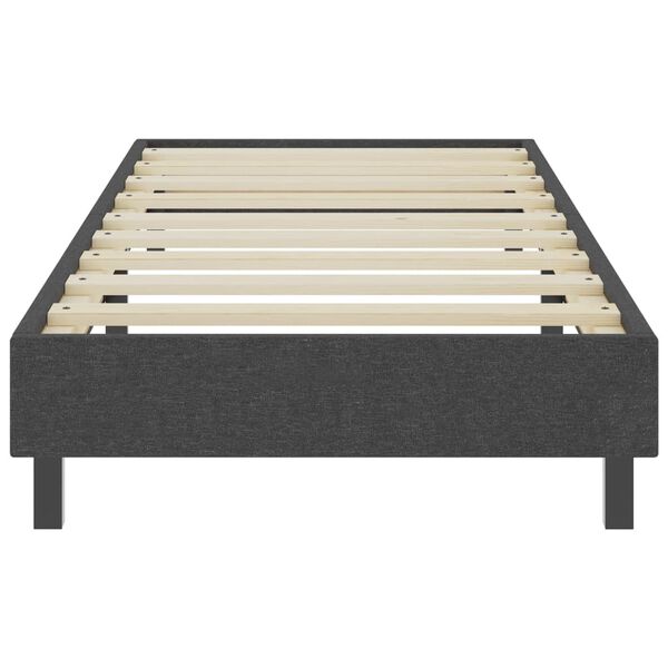 vidaXL Boxspring stof donkergrijs 90x200 cm