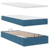 vidaXL Ottoman bed met matrassen 90x200cm fluweel donkerblauw