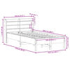 vidaXL Bedframe zonder matras massief grenenhout wit 120x200 cm