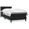 vidaXL Boxspring met matras fluweel zwart 100x210 cm
