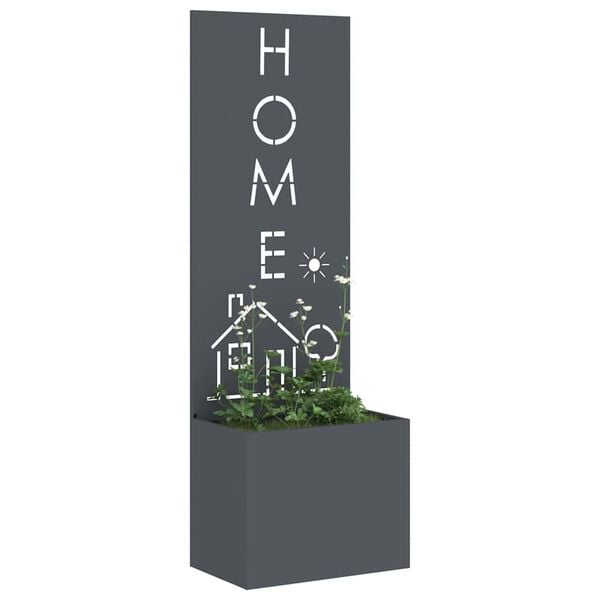 vidaXL Tuin Privacy Screen Antraciet 50 x 140 cm Koudgewalst staal