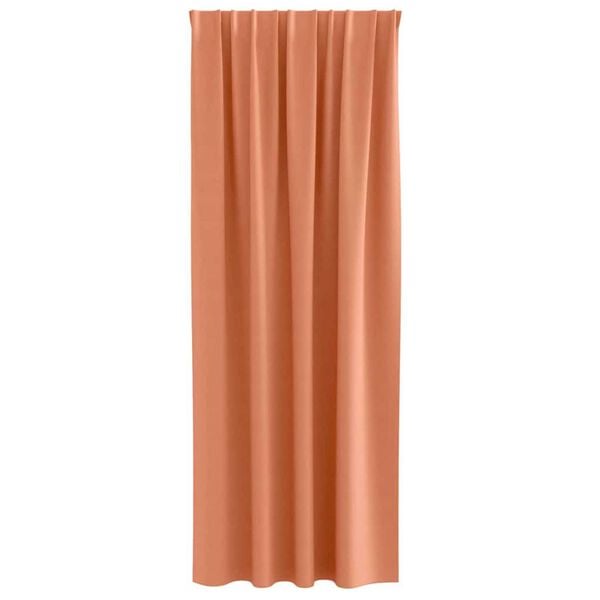vidaXL Zwart-out Gordijnen met Ringen 2 pcs Terracotta 260 x 140 cm