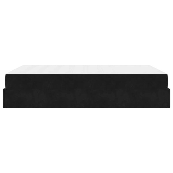 vidaXL Bedframe met matras met matras 2 pcs Zwart Fluweel