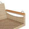 vidaXL Schommelbank 63x62x40 cm poly rattan beige