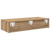 vidaXL Wandschap met lades 80x33x17 cm bewerkt hout artisanaal eiken